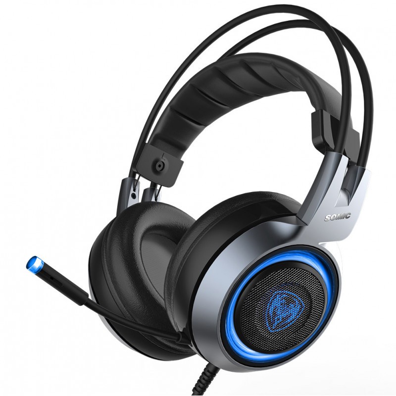 HEADPHONE LED SOMIC G951 đen bạc