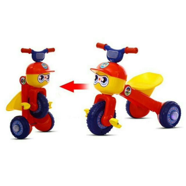 Xe con kiến gấp gọn mẫu mới có nhạc bánh xe phát sáng