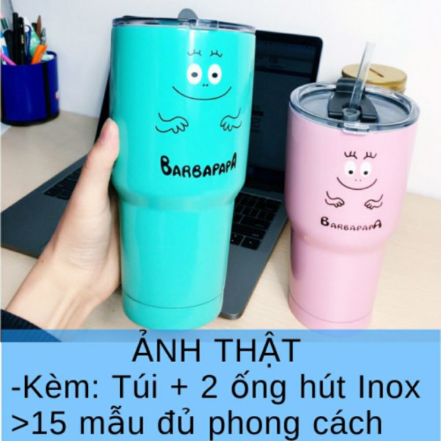 Ly giữ nhiệt (cóTúi+2Ốnghút) hàng chuẩn 2 lớp an toàn(zalo:0965799099)