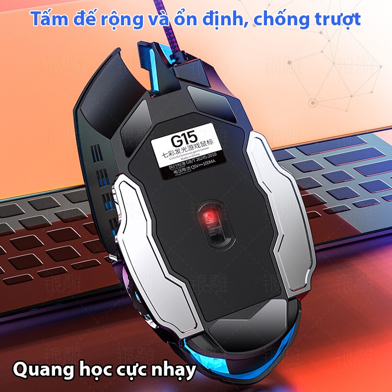 Chuột máy tính Gaming Coputa chuột máy tính laptop có dây G15