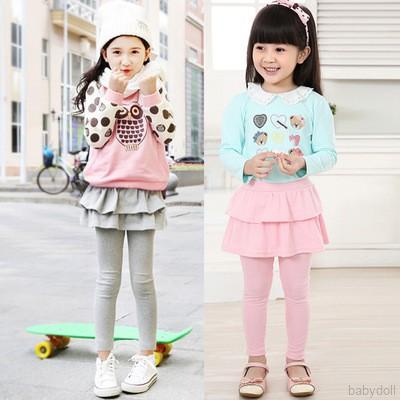 Quần Legging Cotton Giả Váy Cho Bé Gái