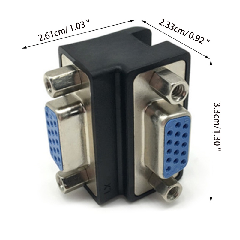 Đầu Nối Dây Cáp Âm Thanh VGA 15-15 - 90 Độ Tiện Lợi° Đầu Chuyển Đổi Chuyên Dụng Chất Lượng Cao