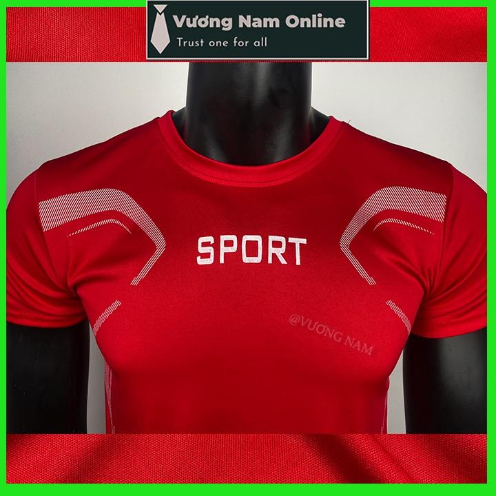 Áo thun lạnh nam SPORT cổ tròn đẹp ngắn tay thể thao cao cấp VN96C