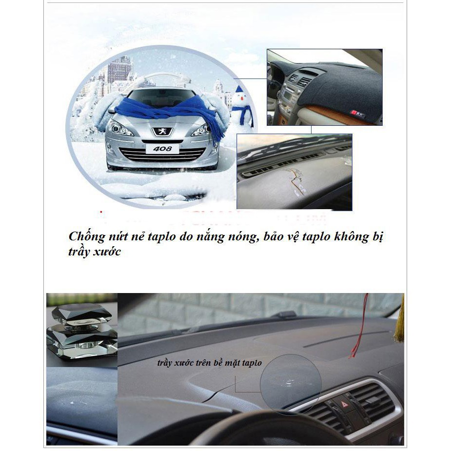 Thảm taplo nhung Mazda 6 2013 - 2021 Nhung lông cừu 3 lớp có chống trượt