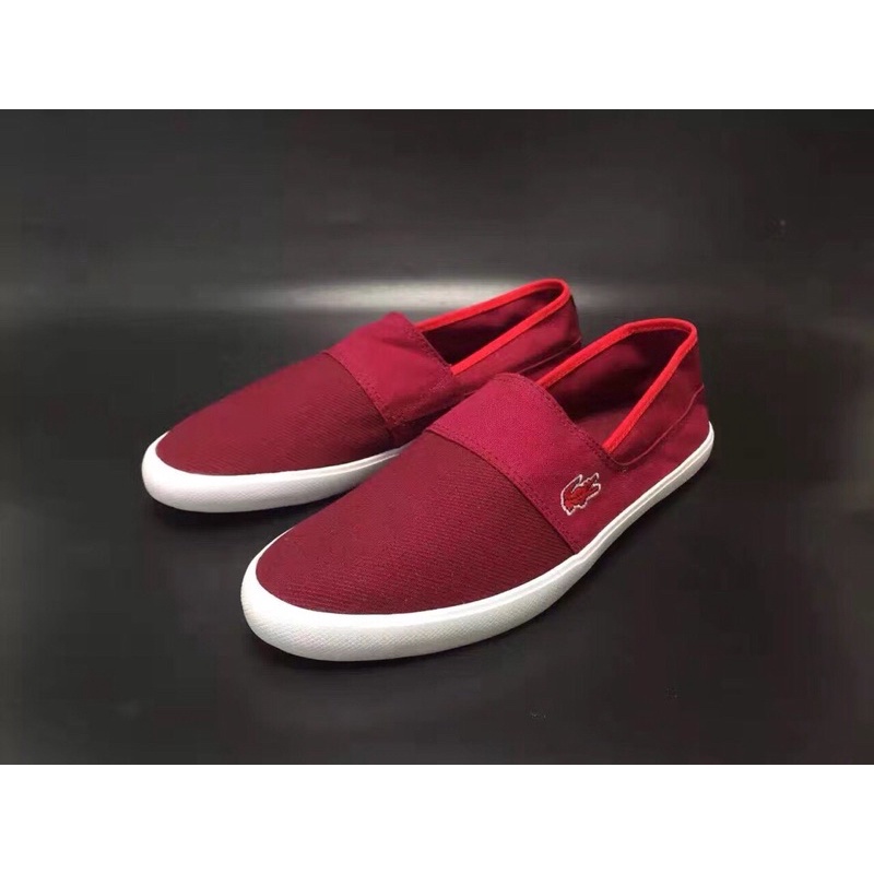 Giày lười vải nam nữ đế bệt nhiều màu lựa chọn lacoste