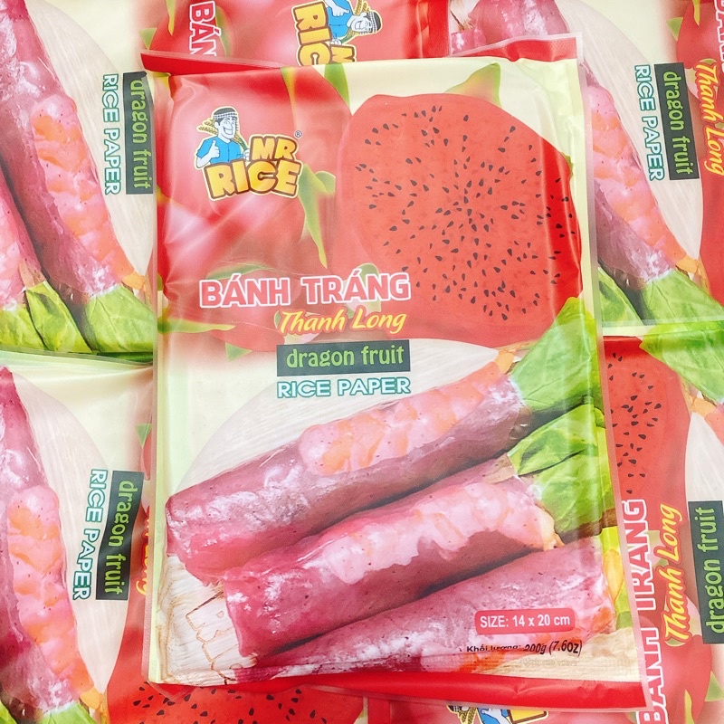 Bánh tráng nhúng từ 100% thanh long-Bánh tráng gỏi cuốn-Bánh tráng thanh long Duy Anh