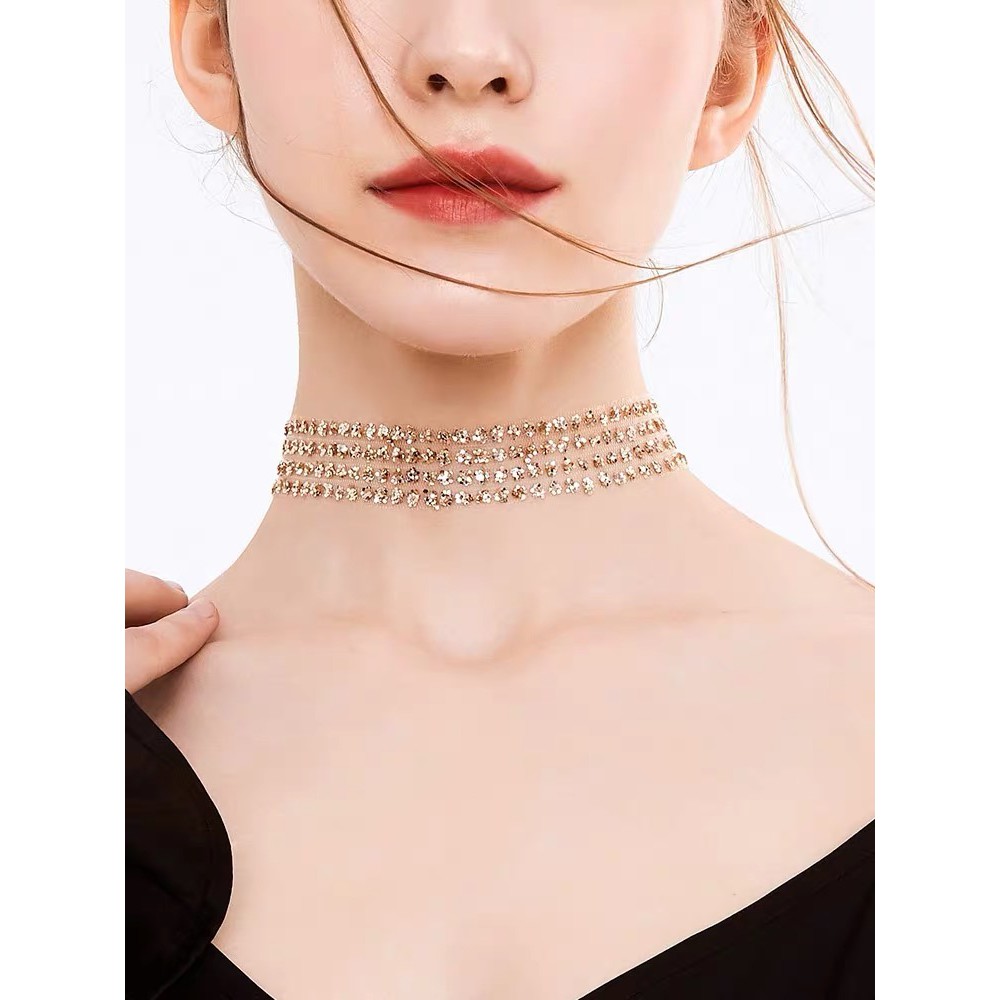 vòng cổ choker kim tuyến lấp lánh