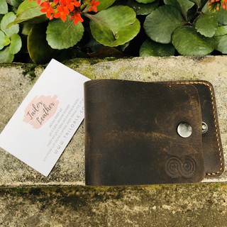 Ví da đựng thẻ atm da sáp handmade