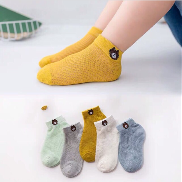 Set 5 đôi tất lưới cho bé trai và bé gái