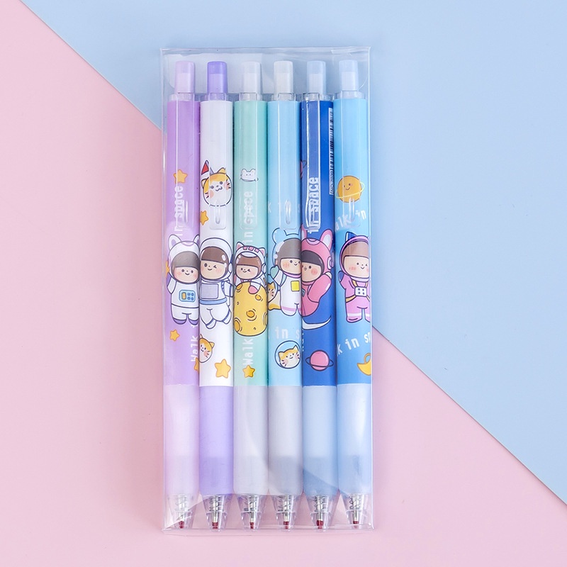 Set 6 bút mực gel ngòi 0.5mm cho học sinh