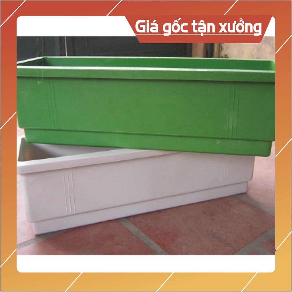 (Hot)  Chậu nhựa thông minh trồng rau, trồng hoa, hình chữ nhật, giá treo chậu kích thước 48x20x16cm c/lượng, hg C/ty. r