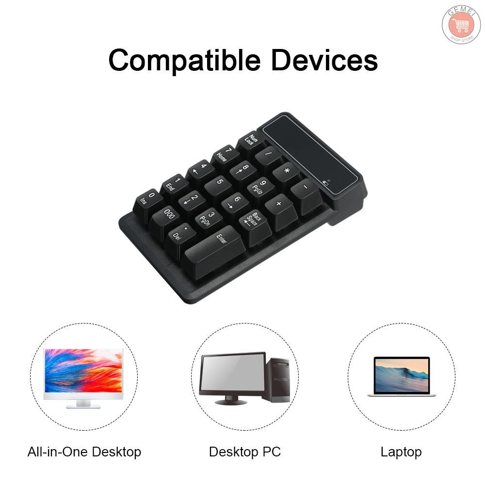 Bàn Phím Số Không Dây 19 Phím 2.4g Chống Nước Cho Microsoft Android Và Imac | BigBuy360 - bigbuy360.vn