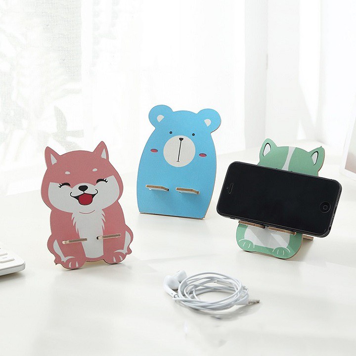 Kệ đỡ điện thoại bằng gỗ hình thú cute | BigBuy360 - bigbuy360.vn