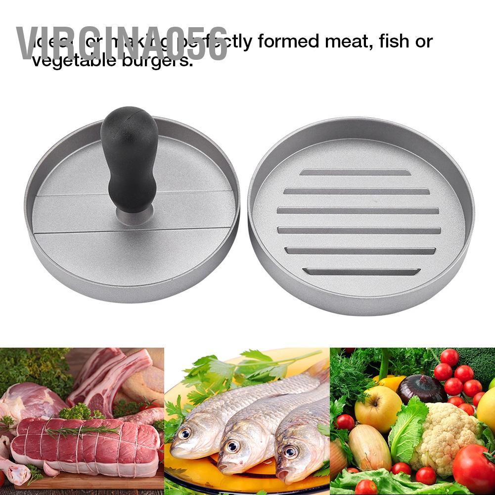 Virgina056 NonStick Round Shape Grill Press Meat Beef Maker Patty Mold Making Tool