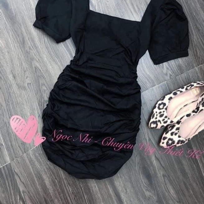 Đầm Body Tay Phồng Cổ Vuông | BigBuy360 - bigbuy360.vn