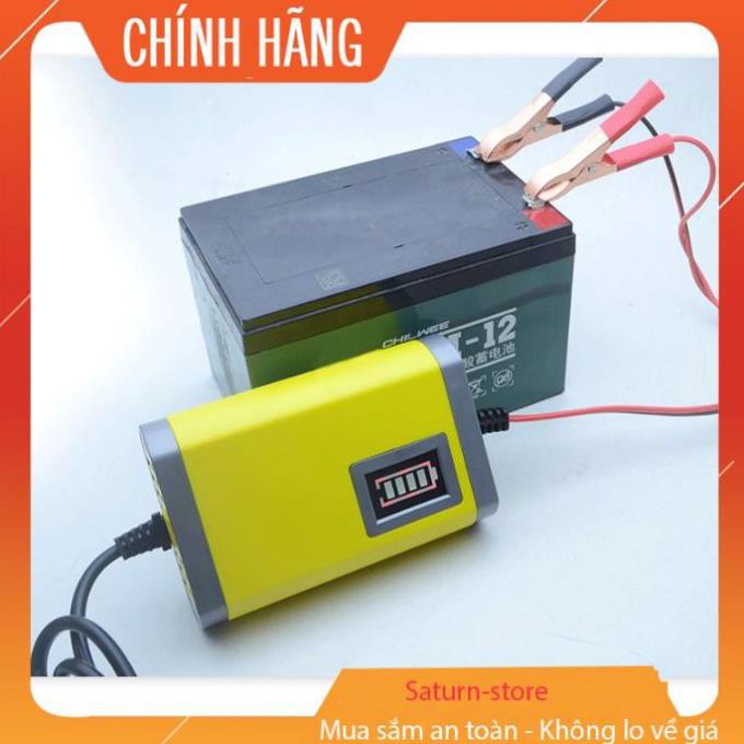 Bộ sạc acquy 12V-2A thông minh cao cấp , Bộ nạp ác quy tự ngắt Sạc Nhanh Chính xác