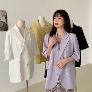 [Hàng order] Áo blazer nữ ngắn tay phong cách Hàn (ảnh thật 100%)