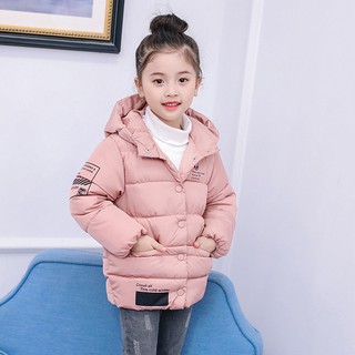 Áo phao in chữ xuất khẩu bé gái 2-7 tuổi    Lai
