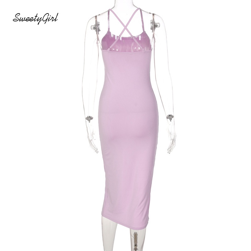 Đầm Maxi Không Tay Cổ Vuông Eo Thấp Màu Trơn Thời Trang 2022 Quyến Rũ Cho Nữ