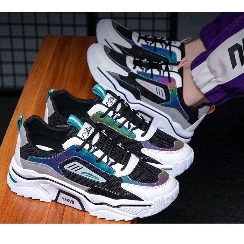 Giày nam sneaker LBites Viền Đổi Màu Phản Quang nổi bật