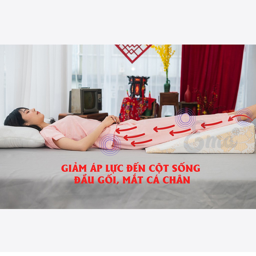 Gối chống suy giãn tĩnh mạch Ema - Giảm sưng, phù nề, chuột rút ban đêm, đau chân do suy giãn tĩnh mạch