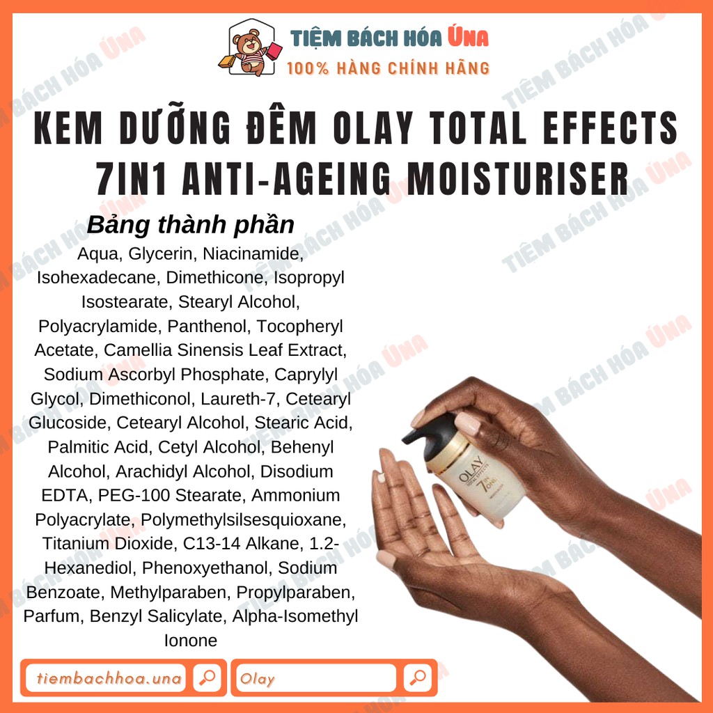 Kem dưỡng da Olay Total Effects 7 tác dụng chống lão hoá bản Anh - Made in Poland