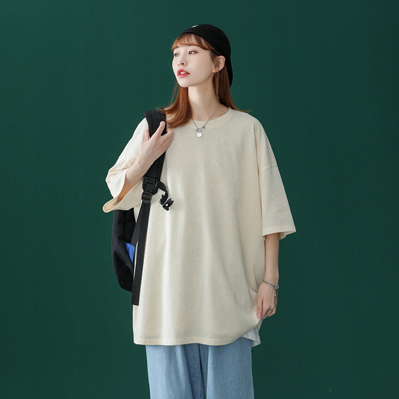  Áo thun trơn Basic tee nam nữ, áo phông unisex Oversize phông tay lỡ 11 màu.