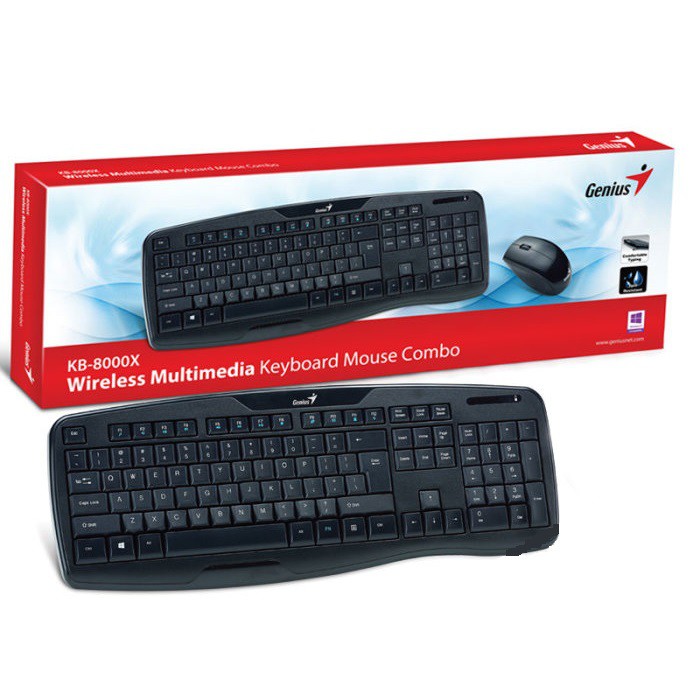 Combo bàn phím + chuột không dây Genius KB8100