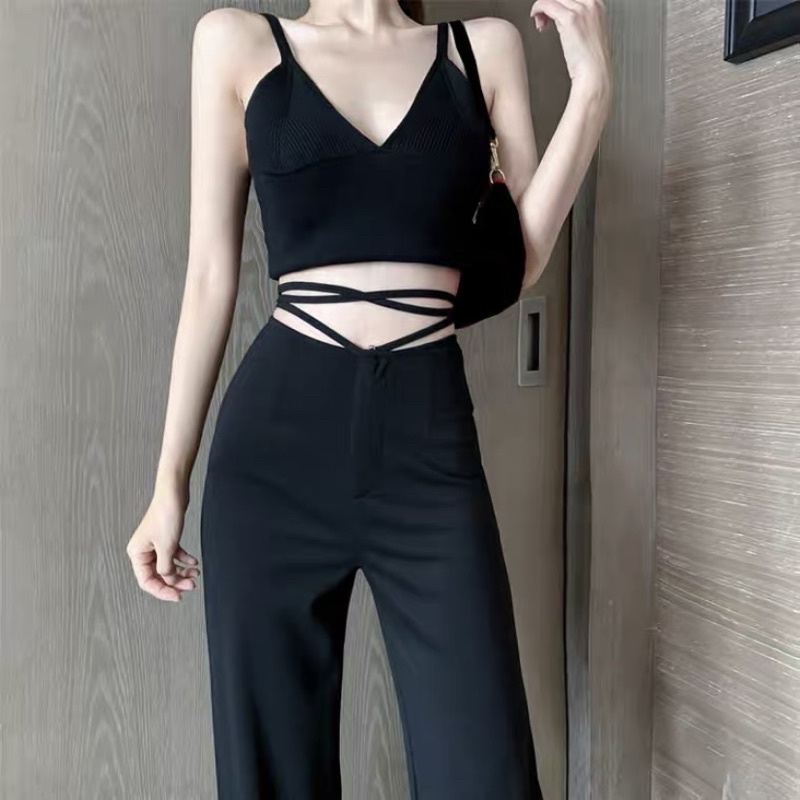Quần ống rộng eo cột dây xinh