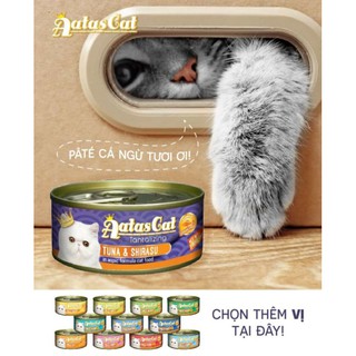 Combo 6 lon sốt cá ngừ cho mèo Aatas 80g