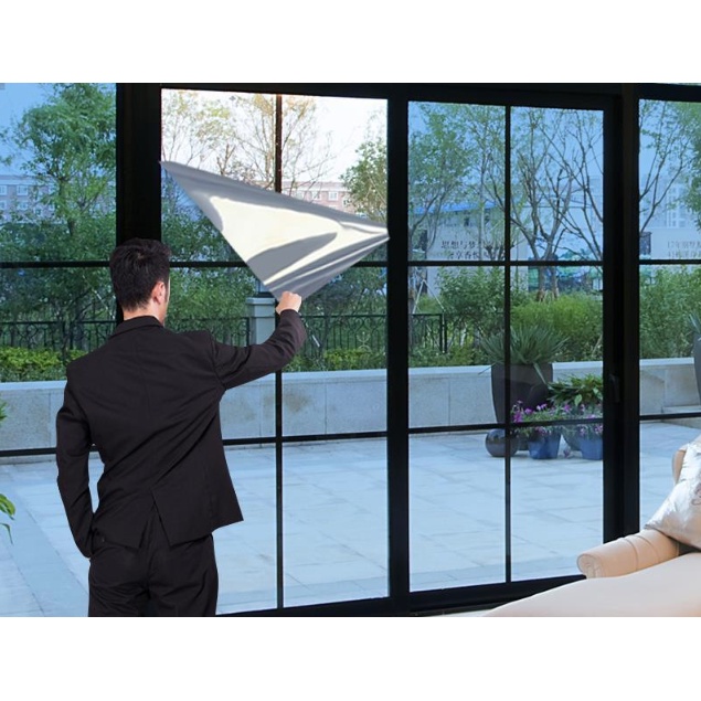 Decal dán kính phản quang 1 chiều, chống lóa, nóng, cản tia UV tia cực tím, cách nhiệt khổ rộng 1m*0.5m