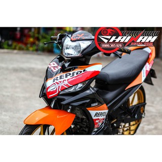 Tem trùm Repsol màu cam cao cấp cho Exciter 135