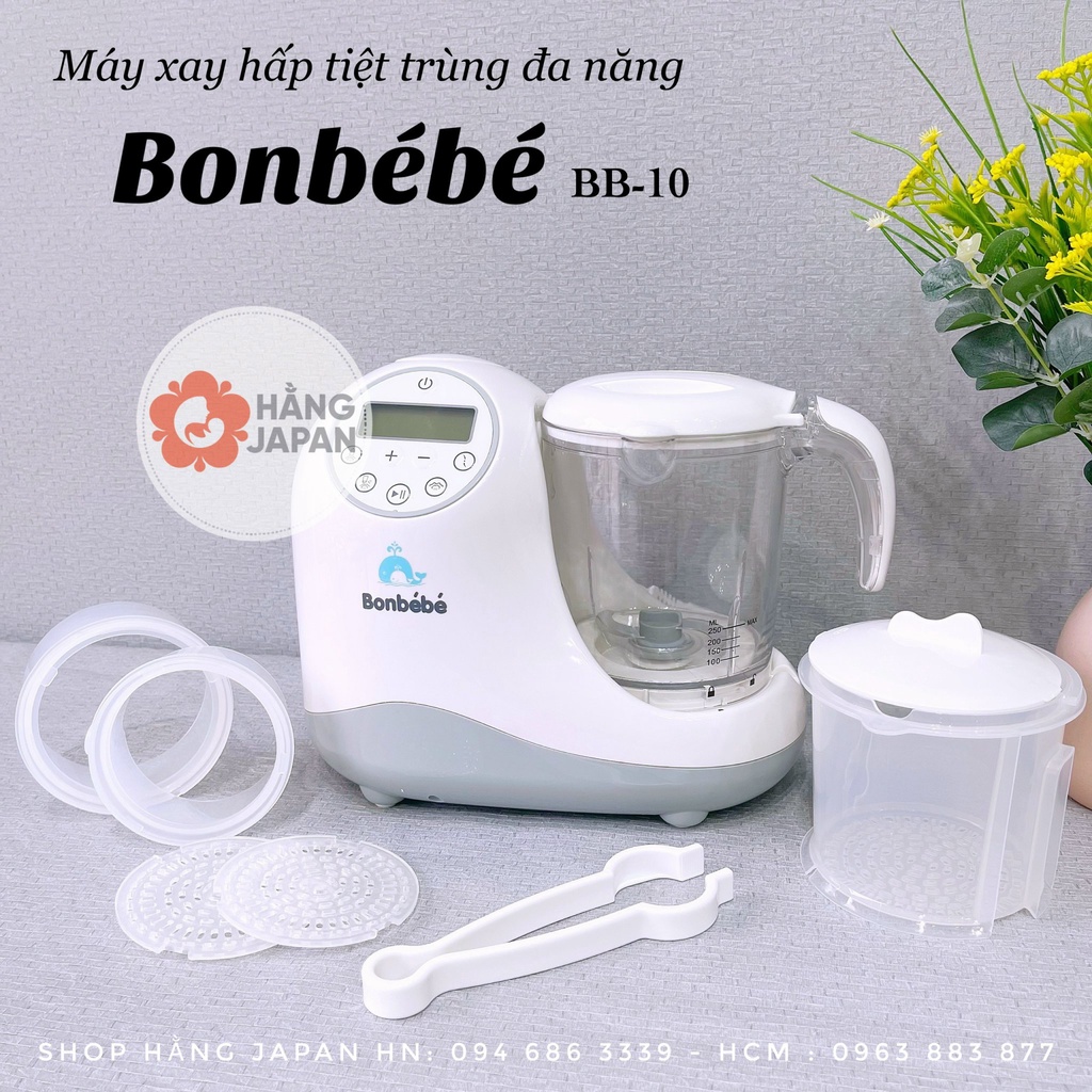 Máy xay hấp tiệt trùng Bon bé bé BB-10 ăn dặm cho bé 5 in 1