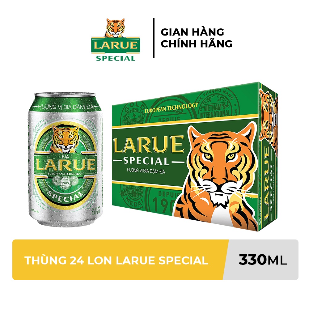 GIAO NHANH HCM Thùng 24 lon bia Larue Special 330ml lon