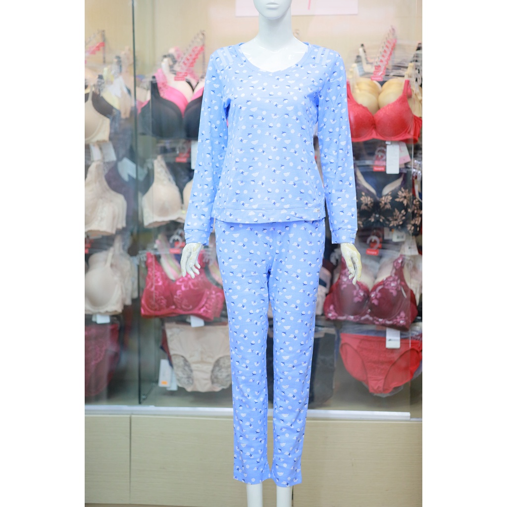 [CHÍNH HÃNG] Bộ đồ nỉ thu đông cao cấp WINNY siêu trẻ trung - SET quần dài áo dài tay mặc nhà màu xanh nhẹ nhàng, nữ tín | BigBuy360 - bigbuy360.vn