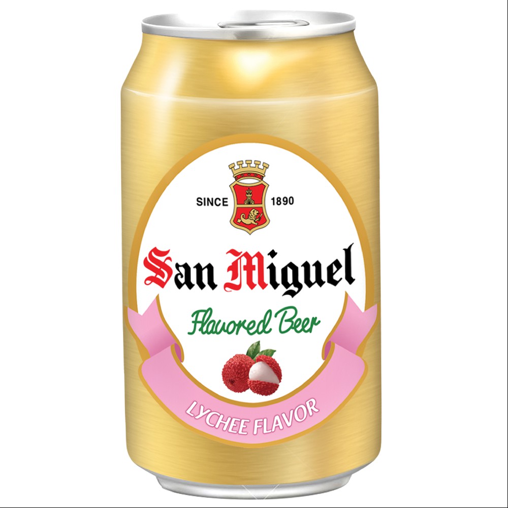 Thùng 24 lon bia San Miguel Trái Cây Vị Vải lon 330ml