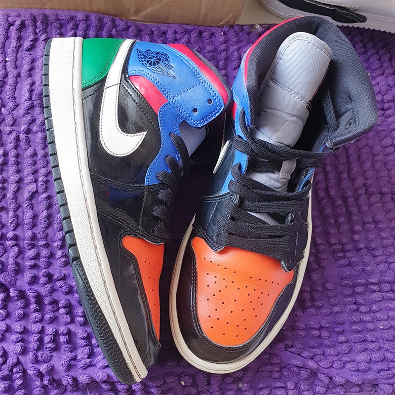 Giày Air Jordan 1 Mid Multi Patent, size 40.5, real 2hand