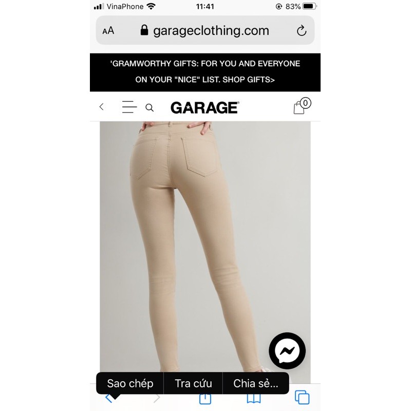 quần chino khaki kaki vnxk xuất dư xịn garage jean thun 9 tấc | BigBuy360 - bigbuy360.vn