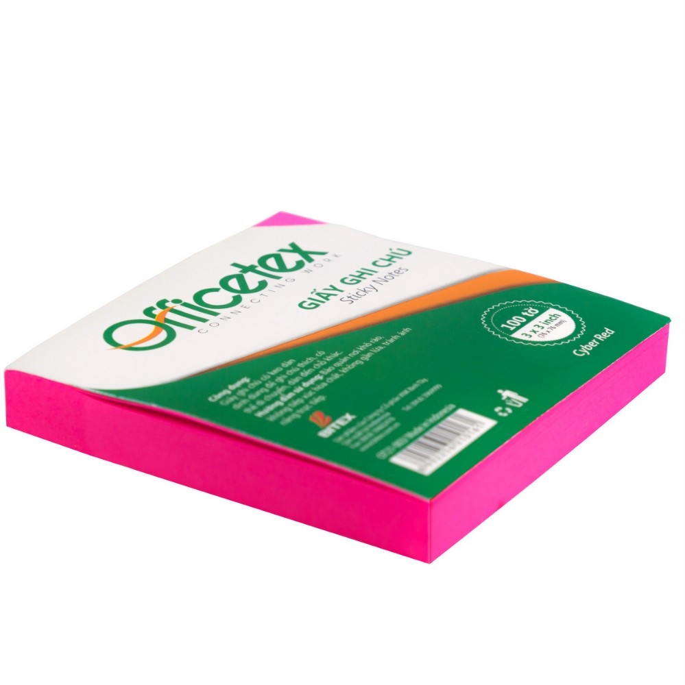 Giấy Ghi Chú Officetex 3X3 OT21-003 Màu Cyber Đỏ