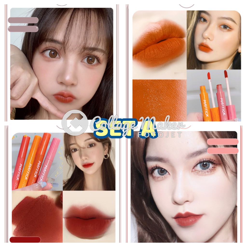 Set 4 son nhung lì MAFFICK Fluffy Lip Glaze Màu Trendy