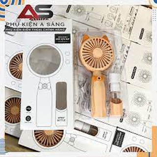 Quạt Phun Sương Cầm Tay Nhỏ Gọn Nhiều Hình [ Full box + cáp sạc ].