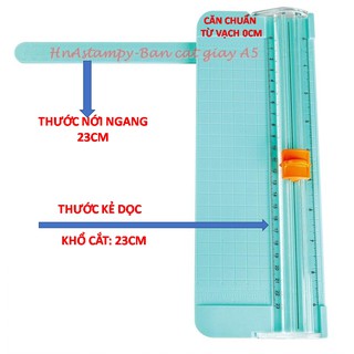 hnastampy BCGA5 bàn cắt giấy A5 khổ cắt 23cm kèm thước có bán lẻ lưỡi thay thế dùng làm thiệp handmade diy scrapbook