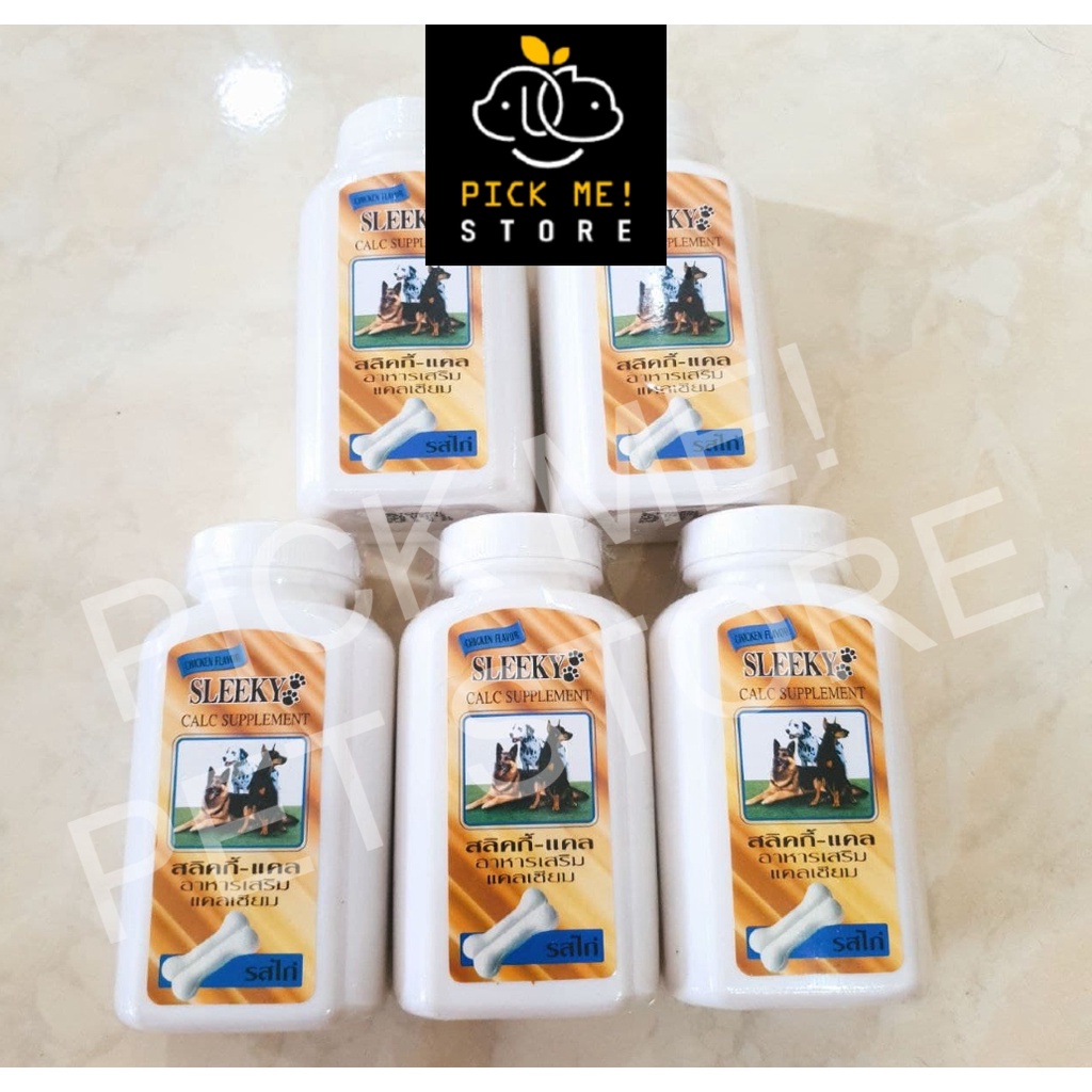 [Hộp 140 viên] Canxi Sleeky Thái Lan Cho Chó Mèo