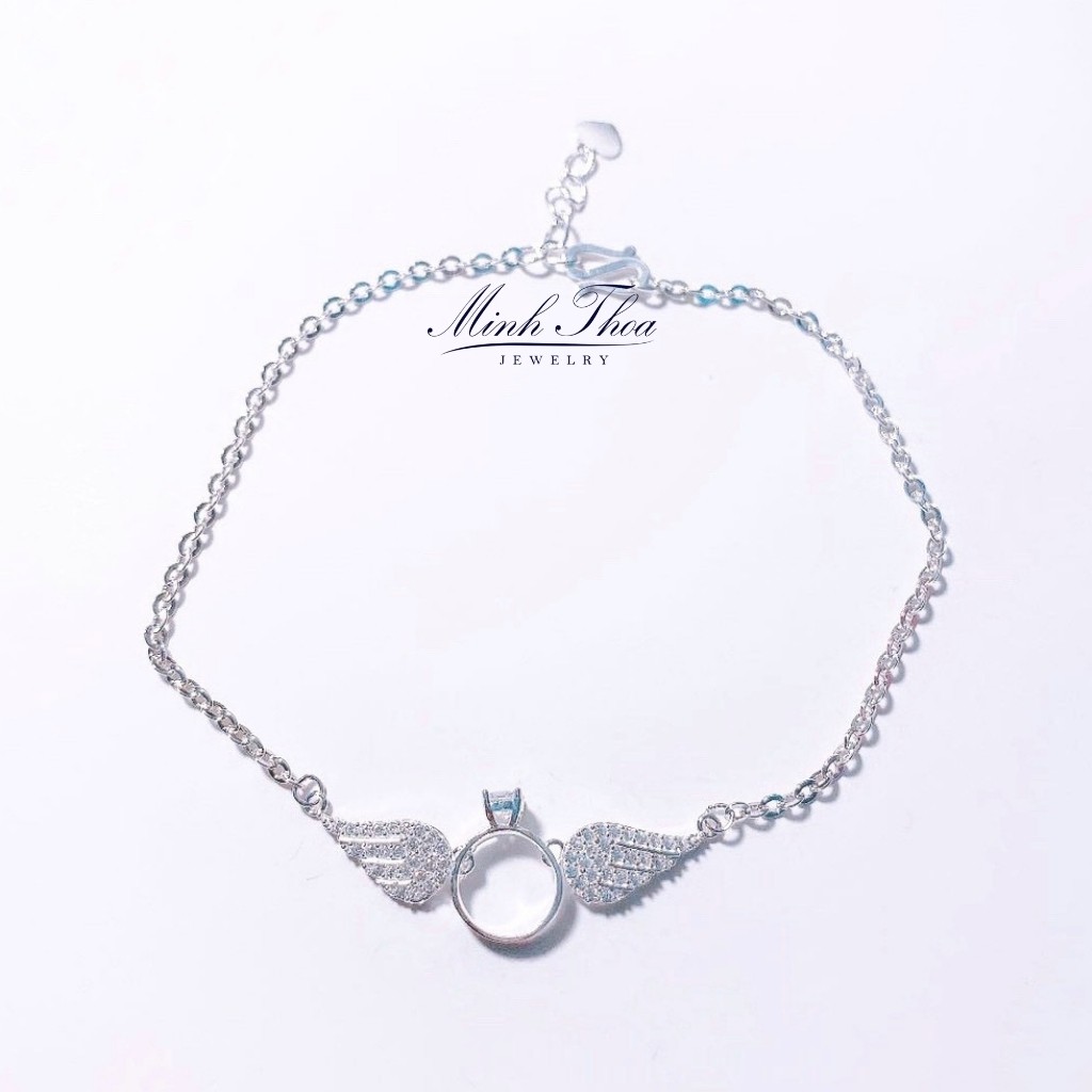 Lắc chân bạc đẹp, lắc chân nữ trang sức bạc cao cấp hình cánh thiên thần đính đá  Minh Thoa JEWELRY | BigBuy360 - bigbuy360.vn