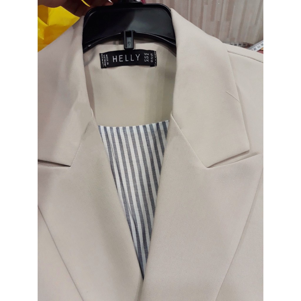 BLAZER 2 LỚP NUDE SỌC | ĐEN SỌC | HELLY SHOP | BigBuy360 - bigbuy360.vn