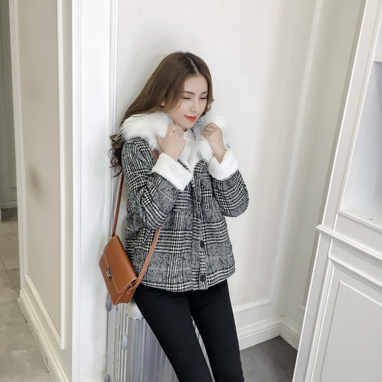 [Free Ship] Áo Khoác Dạ Lông Nữ(Hàng Cao Cấp)