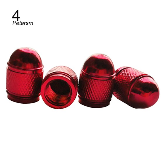 Set 4 nắp van lốp xe hơi xe tải bằng hợp kim nhôm chống bụi bẩn tiện lợi