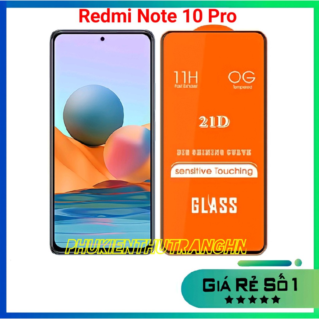 Combo Xiaomi Redmi 10 / Redmi Note 10 / Note 10S / Redmi Note 10 Pro kính cường lực full màn hình + dán bảo vệ camera