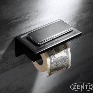 Lô giấy vệ sinh inox304 Black series Zento HC6815