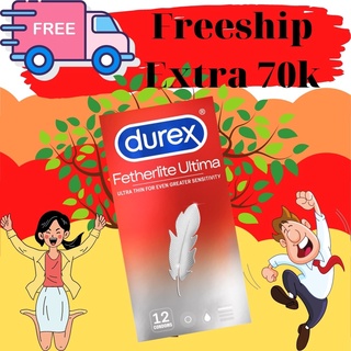 [ Có video ảnh thật ] Bao cao su Durex Fetherlite Ultima siêu mỏng hộp 12 chiếc bcs